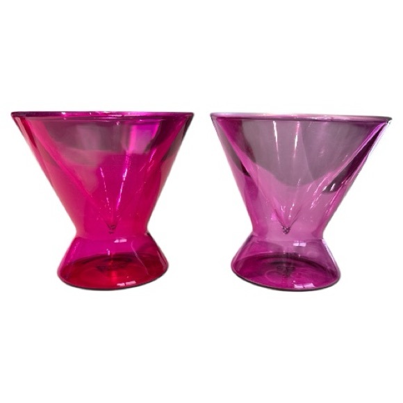 Set of 4 Barbie x Dragon Glassware Stemless Martini Glasses 7 oz - Picture 3 of 7